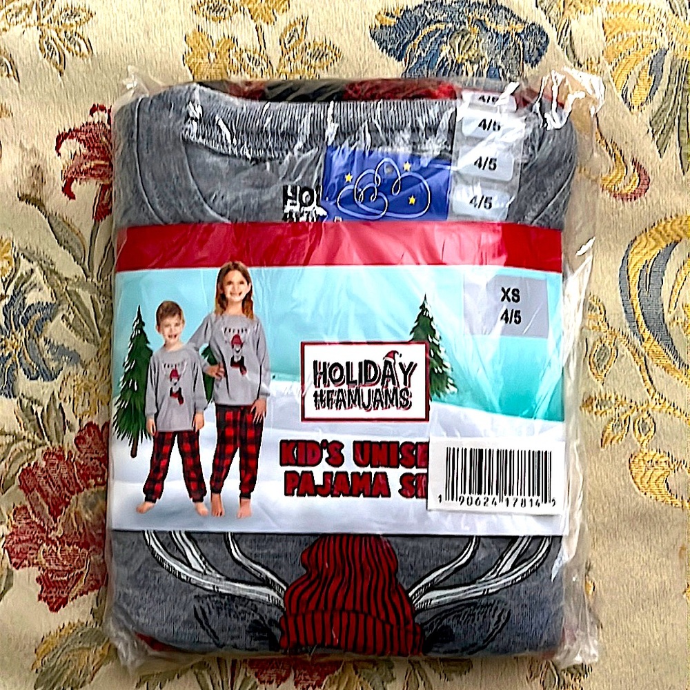 Holiday #FamJams Kids XS 4/5 Unisex Pajama Set NWT